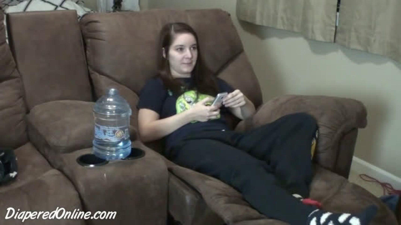 DiaperedOnline - Taylor Yawns Dozes On Couch